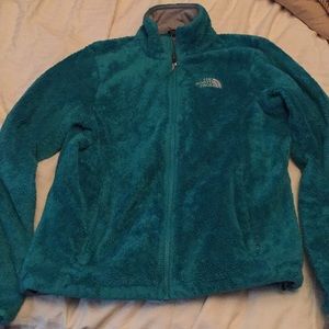 Fleece North Face teal size small